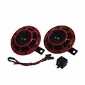 Aftermarket HELLA 003399801 Supertone Universal 12V High Tone/Low Tone Twin Horn Kit Red ELL70-0074